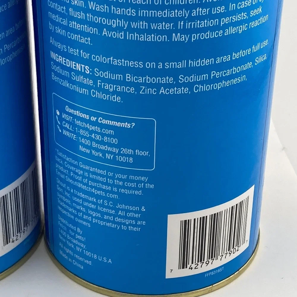 2) Shout Cats Oxy Odor Eliminating Carpet Powder Fresh Scent 18oz